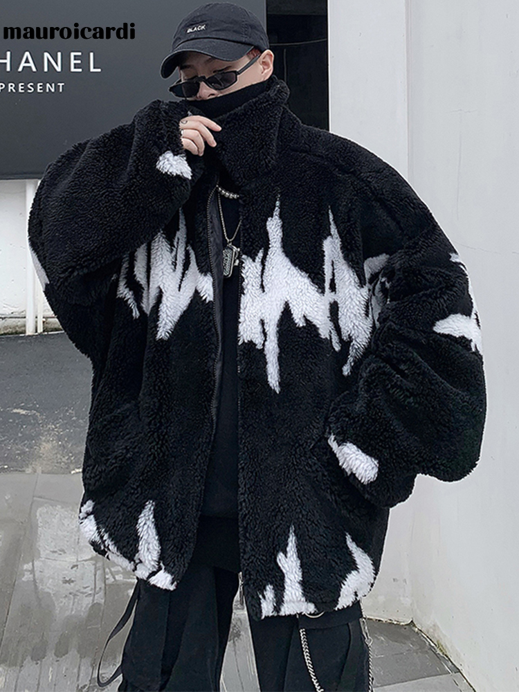 Woodworking Brand - Mauroicardi Winter Oversized Verdikte Warme Pluizige