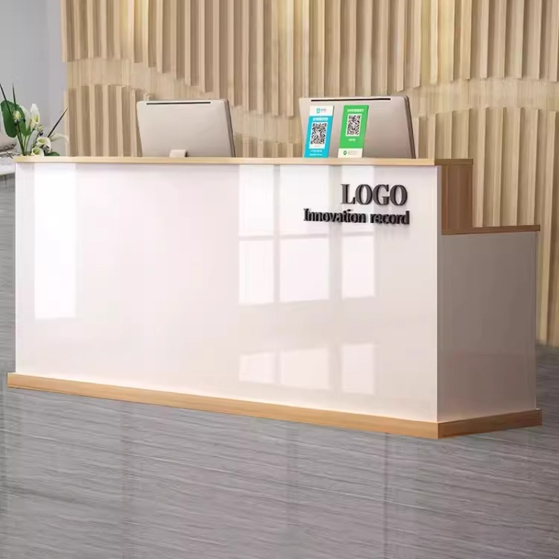 Woodworking Institute - Receptiebalie van het schoonheidsinstituut Studie Infodesk