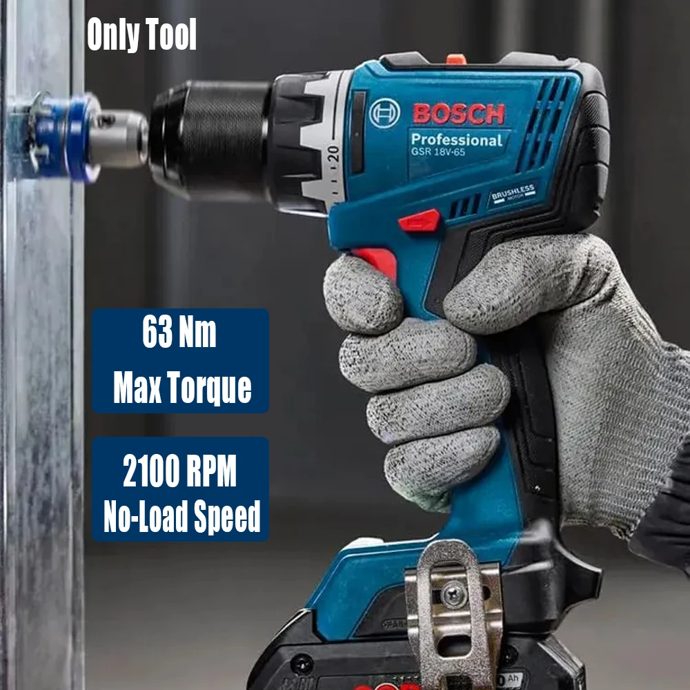 Woodworking Drill - Bosch GSR 18V-65 Borstelloze Elektrische Boormachine