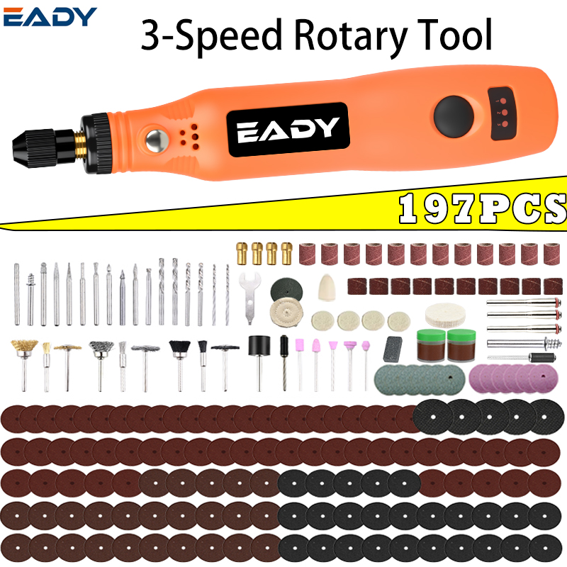 Woodworking Basics - USB draadloze roterende gereedschapsset – mini-elektrische