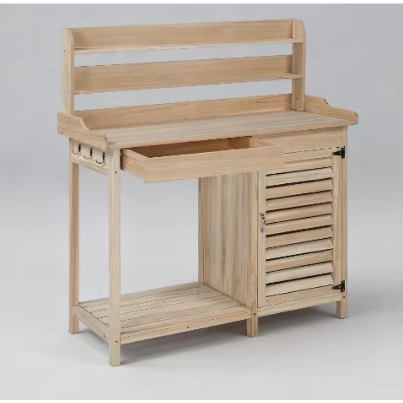 Woodworking Workbench - Nieuwe houten werkbank in natuurlijke kleur