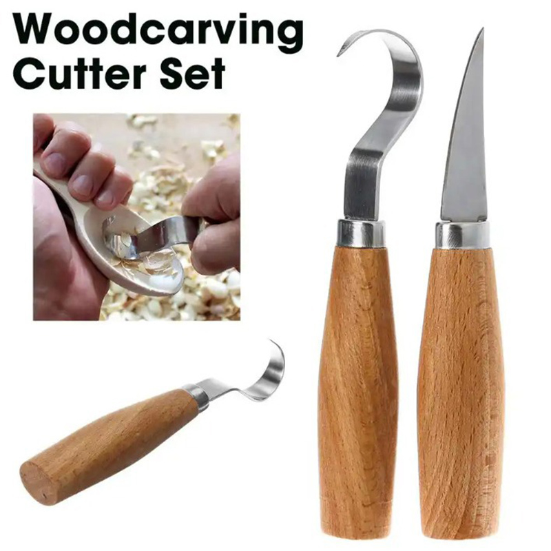 Woodworking Basics - Houtsnijmes Beitelhaakmes Snijgereedschap Ergonomische houtbewerkingslepel Duurzaam