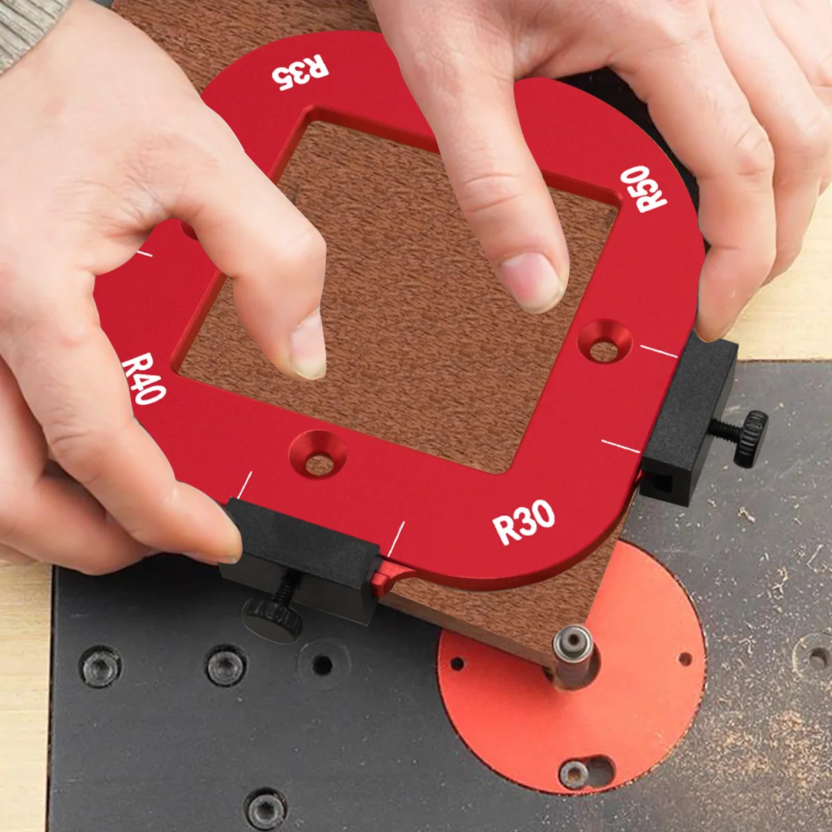 Woodworking Project Plans - 4-in-1 booghoekpositioneringsjabloon, freeshoekradiussjabloon, positioneringsbitmal voor hoekmal