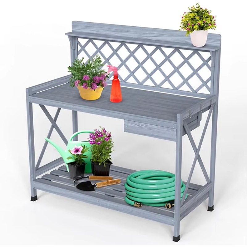 Woodworking Workbench - Houten plantenbakwerkbank werktafel werkplaats werk doe-het-zelf