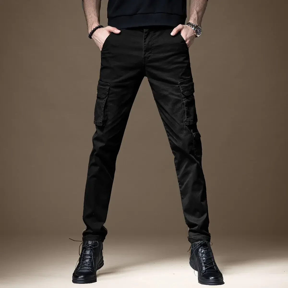 Broek Man Zwarte Slanke Cargob - Woodworking Brand recensie en prijs