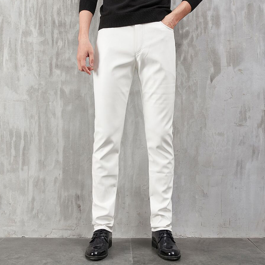 Heren Leren Broek Skinny Fit S - Woodworking Brand recensie en prijs