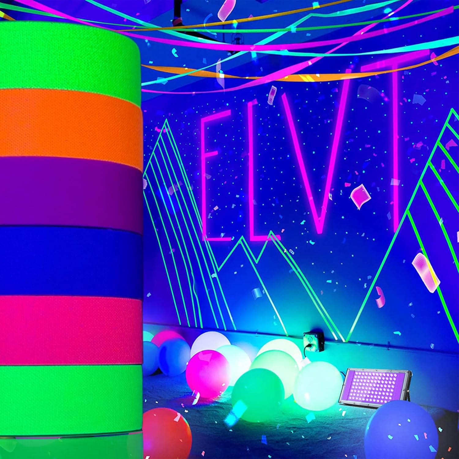 Neonlichtkleurige stoffen tape - Woodworking Uv Light recensie en prijs