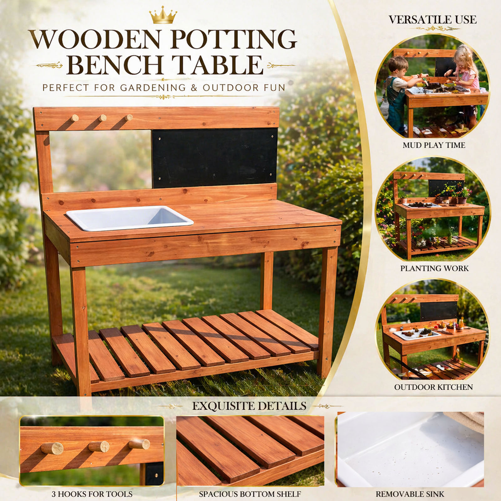 Houten plantentafels voor kind - Woodworking Workbench recensie en prijs