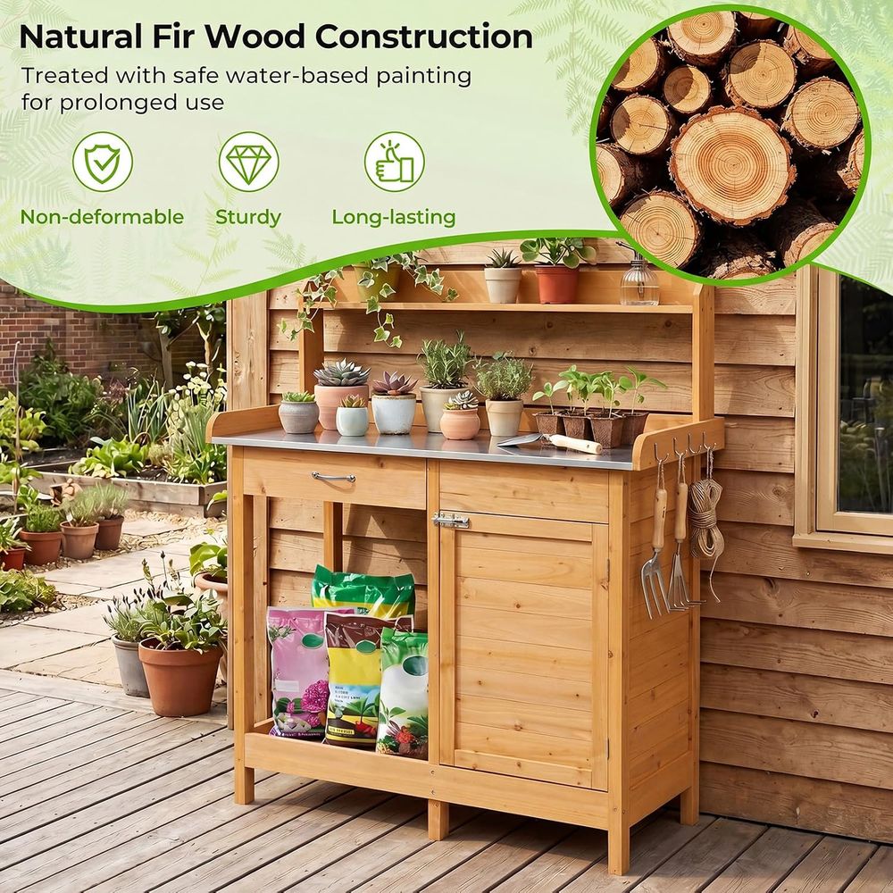 Buitenwerktafel voor planten,  - Woodworking Workbench recensie en prijs