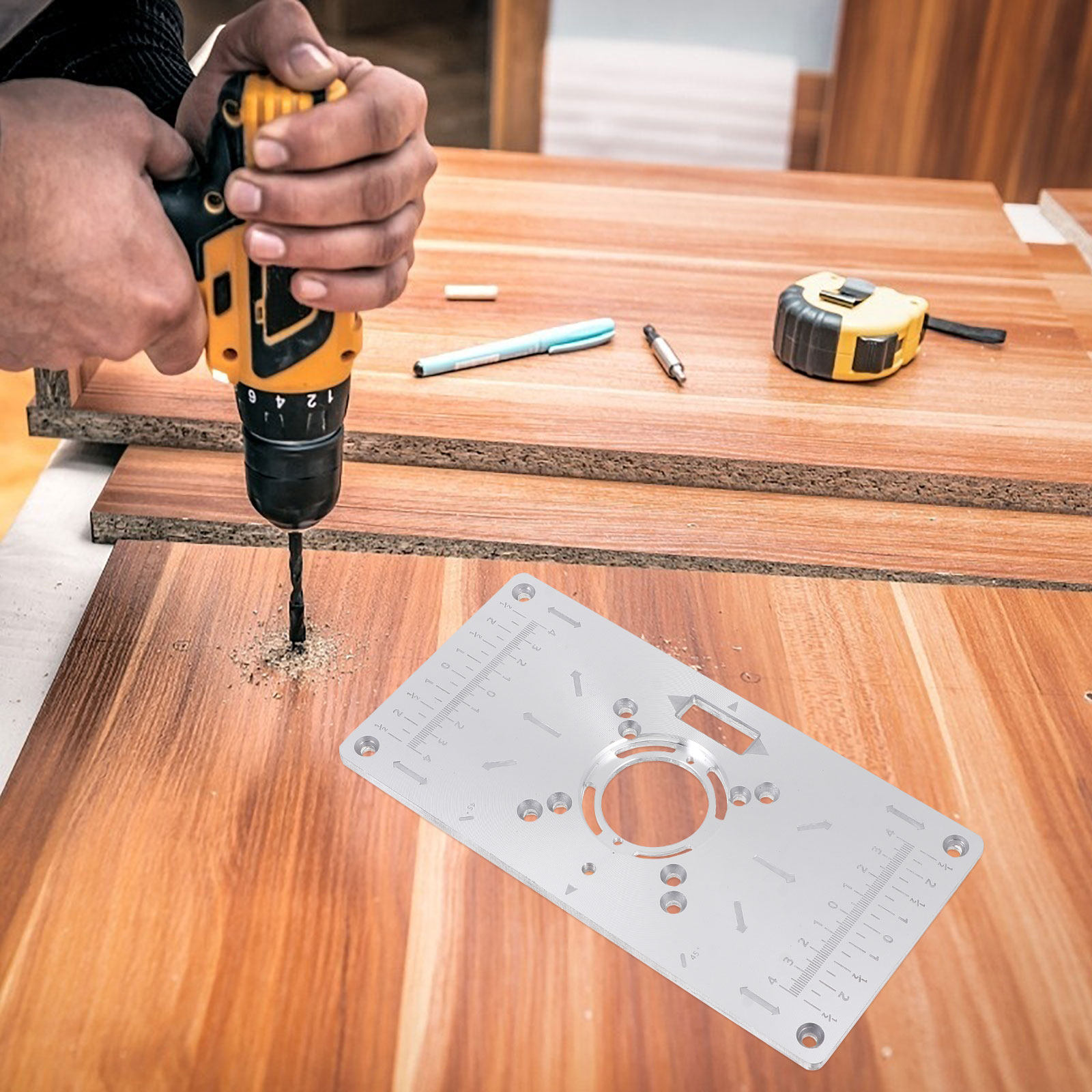 Set van aluminiumlegering inze - Woodworking Drill recensie en prijs